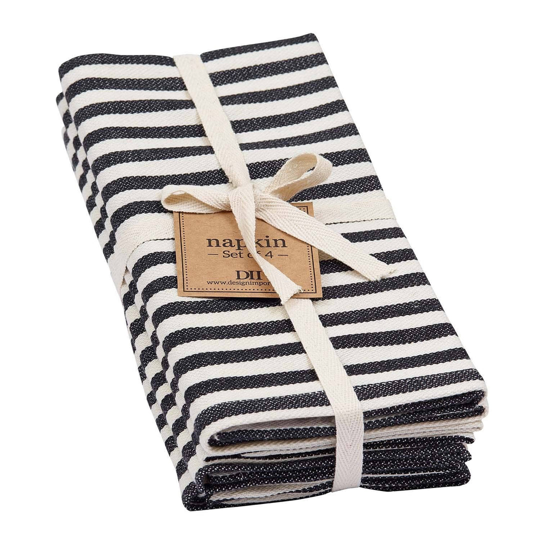 Black Stripe Napkin (Set of 4)