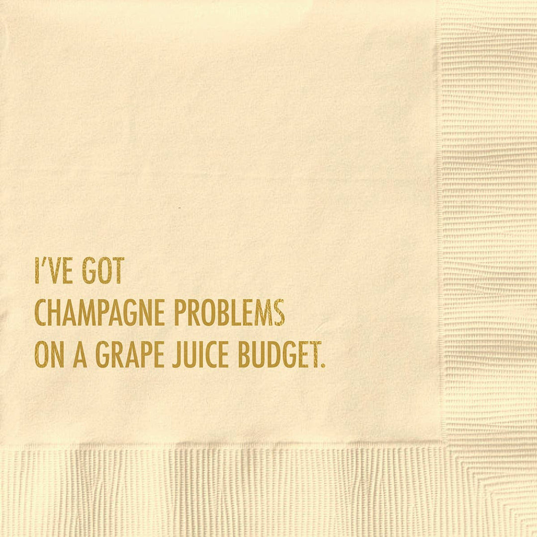 Champagne Problems Cocktail Napkin