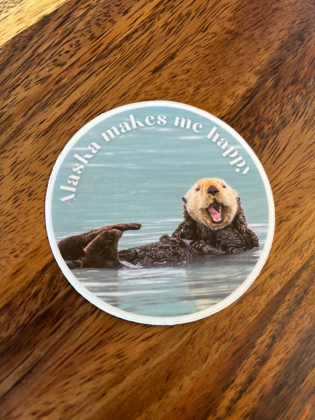 AK Makes Me Happy Otter Sticker