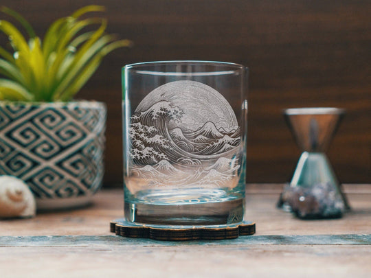 Ocean Wave Scene Glasses