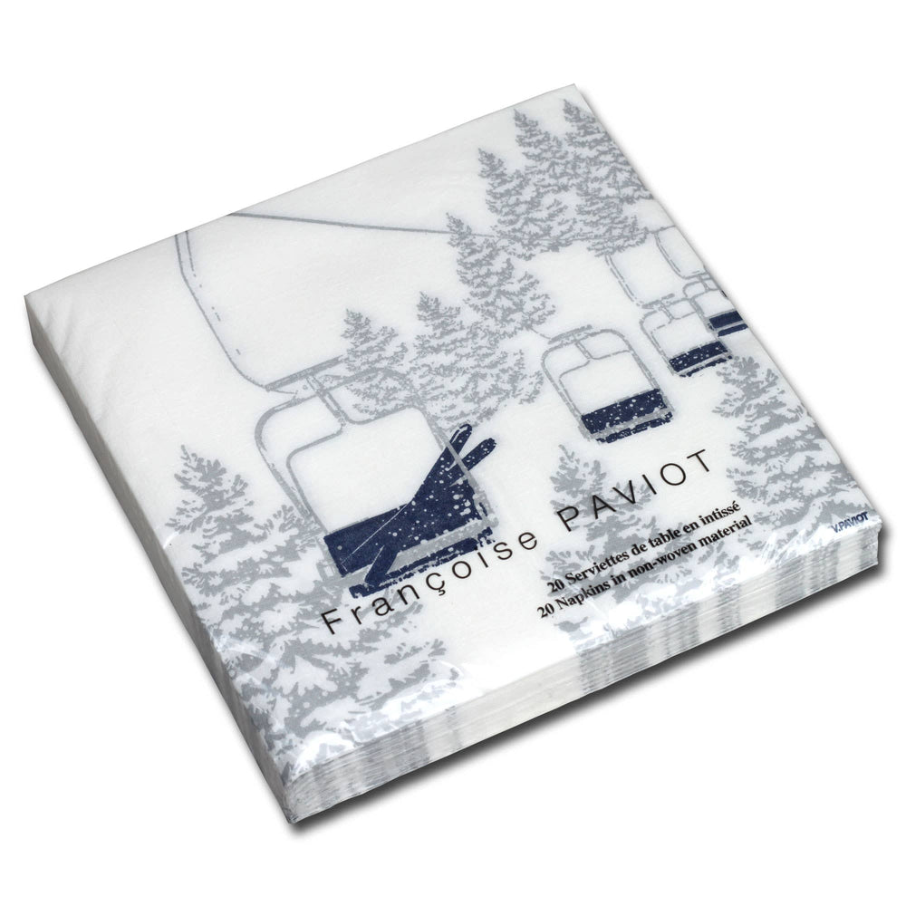 Ski Chairlift Dinner Napkin