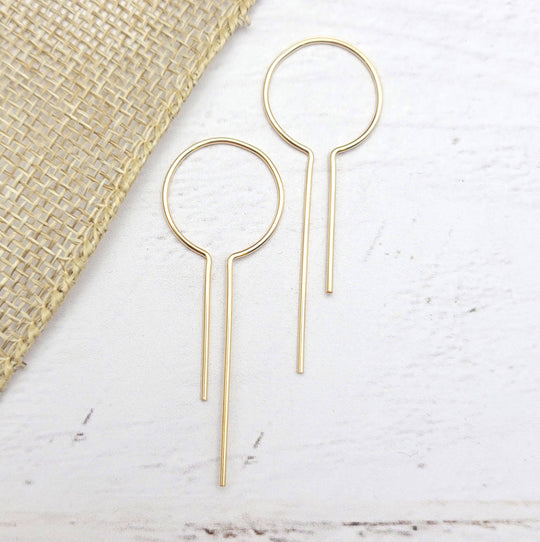 Keyhole Threader Earrings