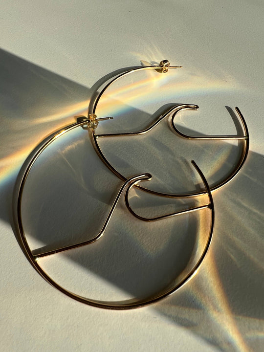 Pacific Wave Hoop Earring