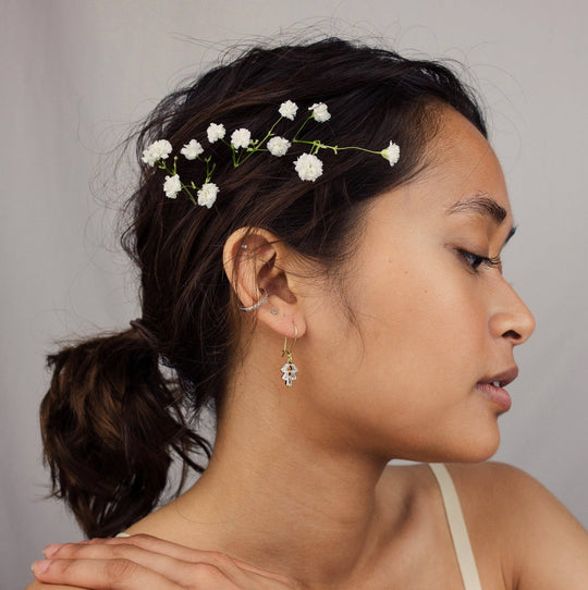 Art Deco Crystal Chrysler Baguette Earrings