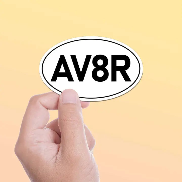 AV8R Airplane Pilot Sticker