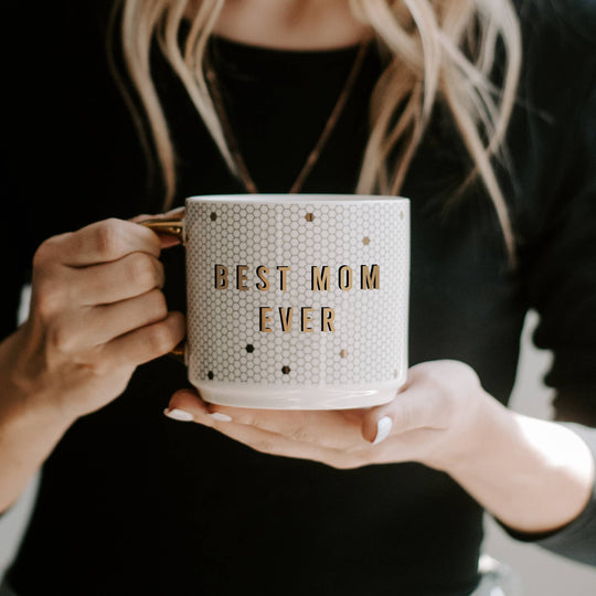 Best Mom Ever Gold Tile Mug