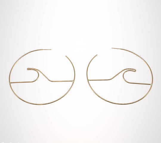 Pacific Wave Hoop Earring