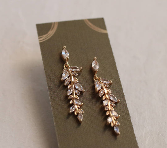 Feather Fern Drop Earrings