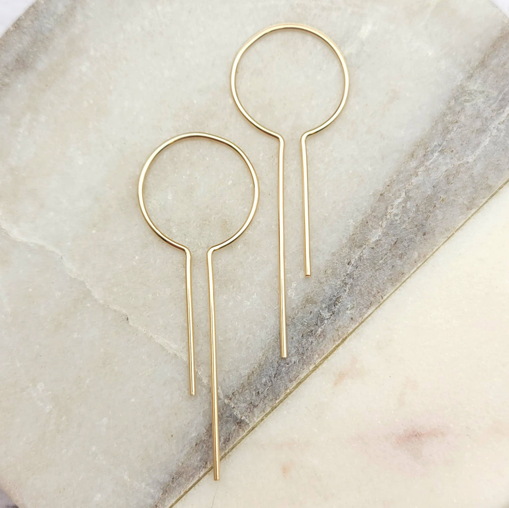 Keyhole Threader Earrings