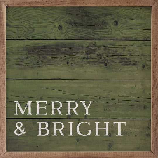 Merry And Bright Wooden Sign