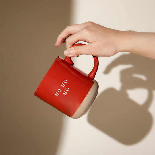 Ho Ho Ho Red Stoneware Mug