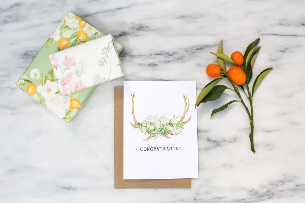 Antler Greeting Card