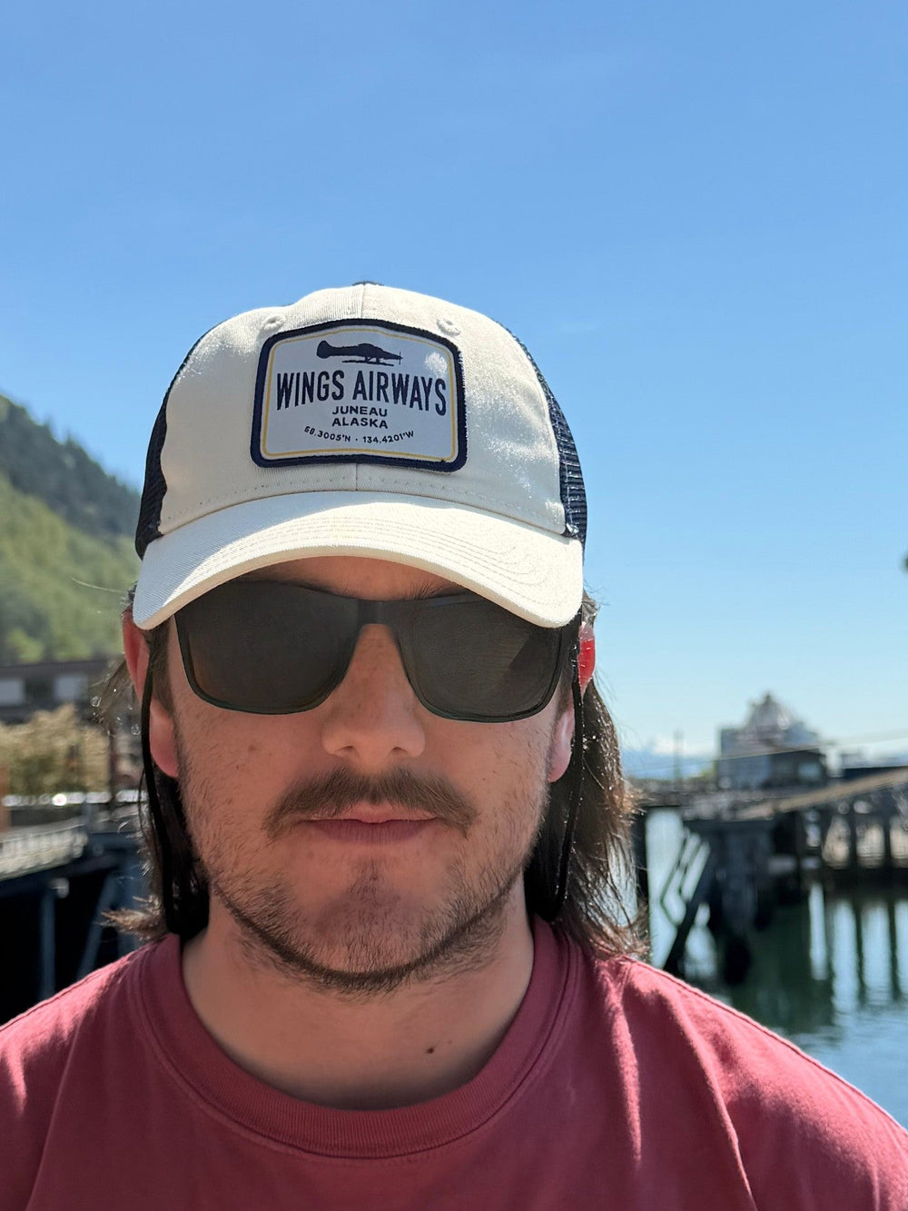 Wings Airways Blue/Grey Trucker Hat with Patch