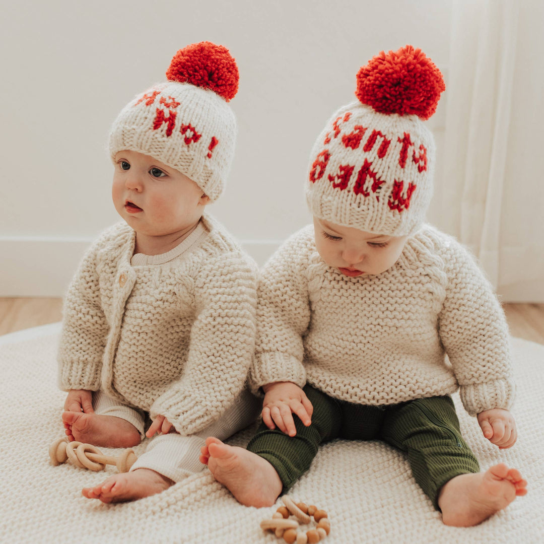 Ho Ho Ho! Hand Knit Beanie Hat