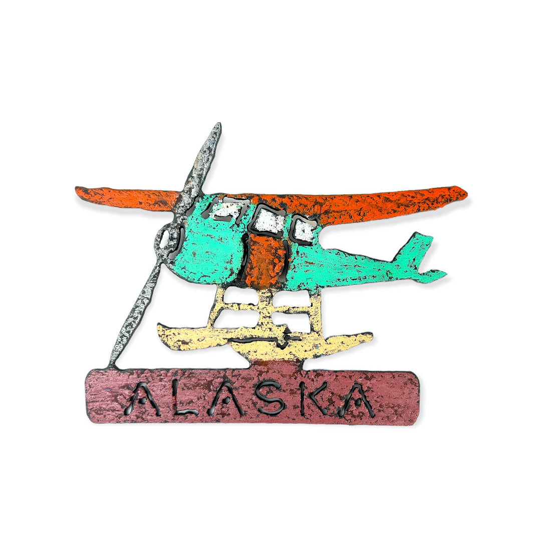 Alaska Floatplane Metal Magnet