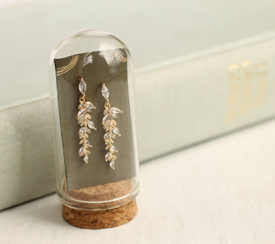 Feather Fern Drop Earrings