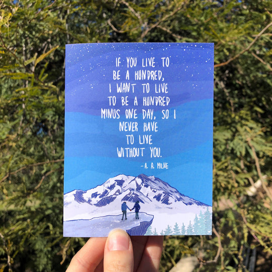 Couple on a Mountain Greeting Card