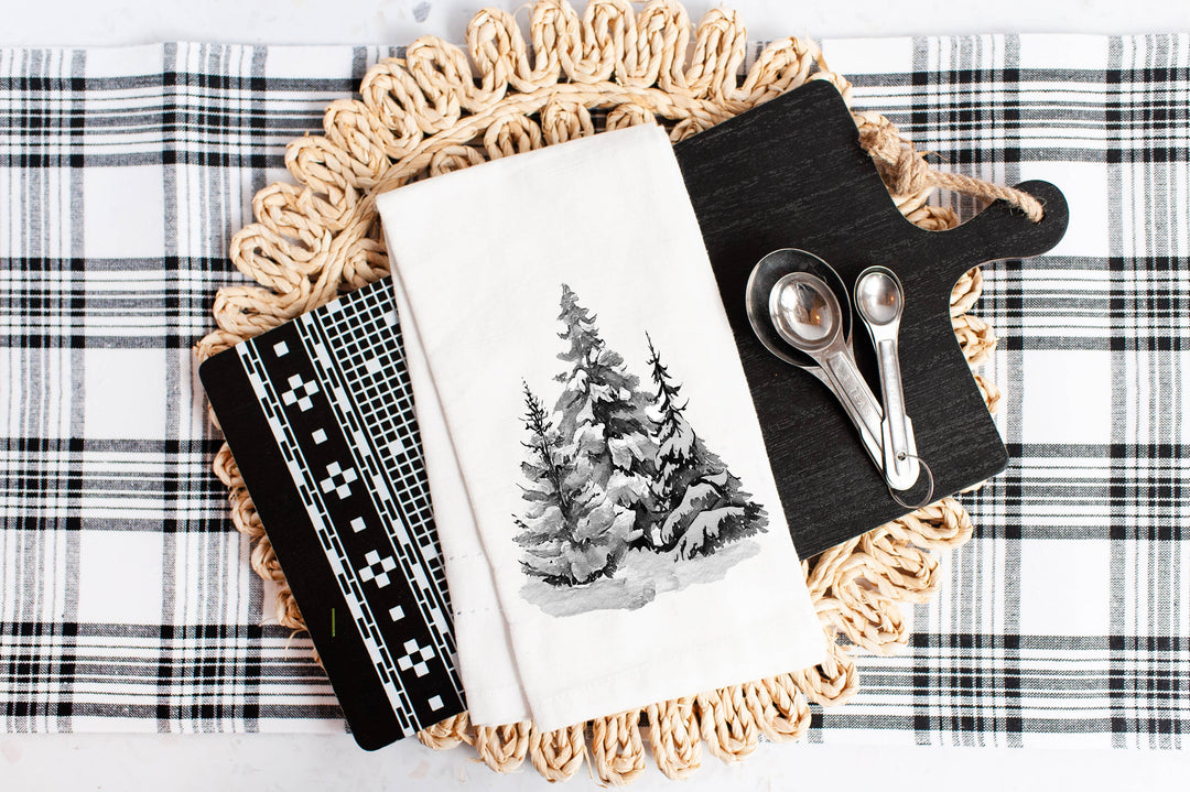 Snowy Pines Decorative Towel