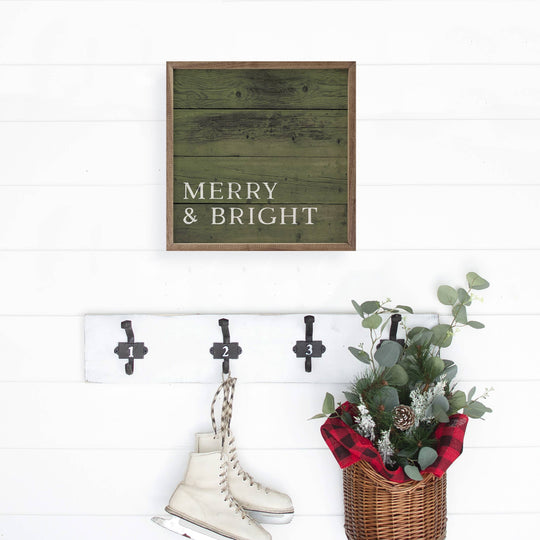 Merry And Bright Wooden Sign