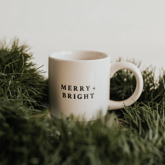 "Merry & Bright" Stoneware Mug