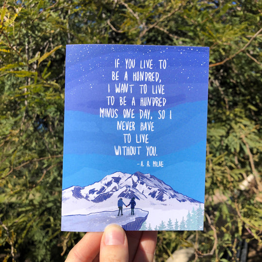 Couple on a Mountain Greeting Card