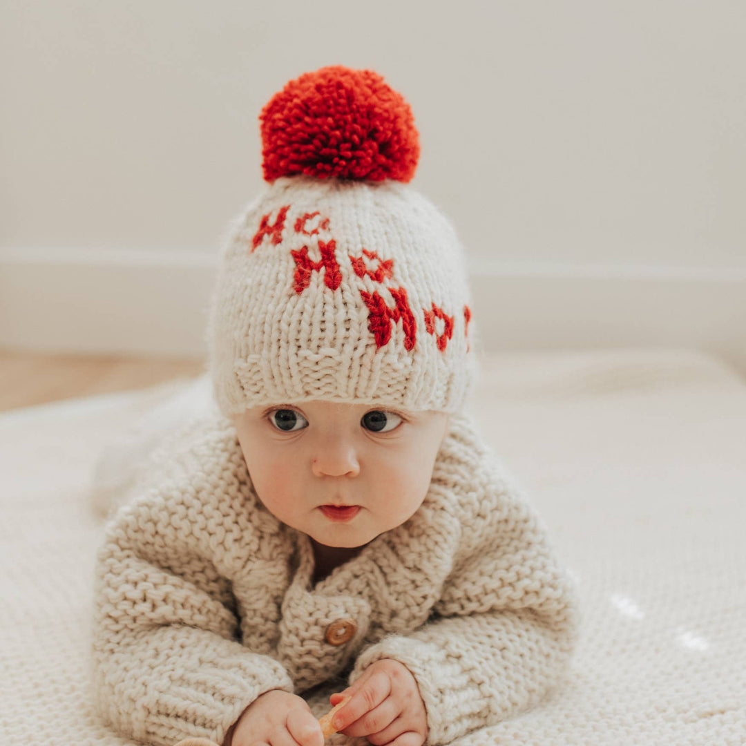 Ho Ho Ho! Hand Knit Beanie Hat