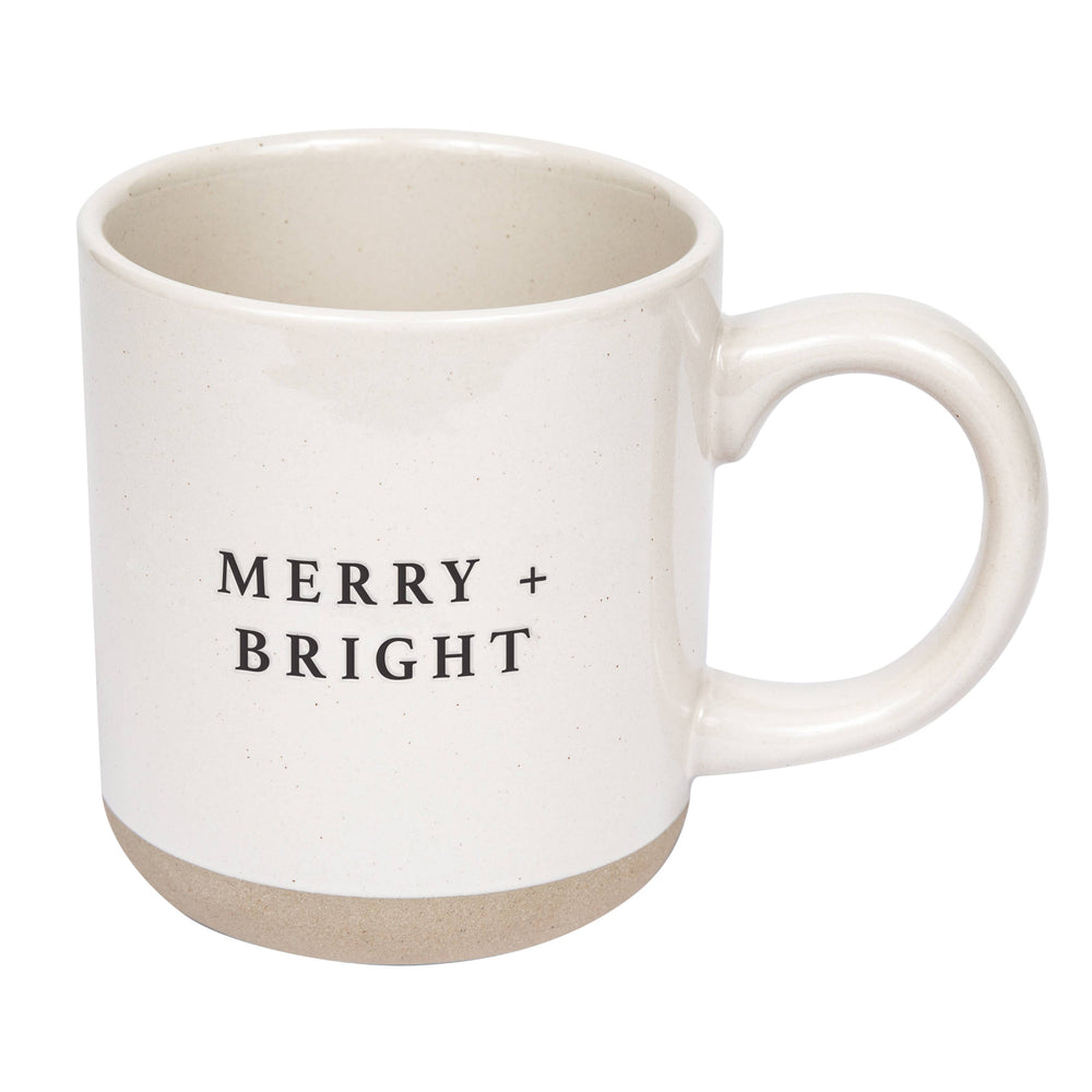 "Merry & Bright" Stoneware Mug