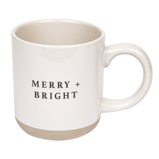 "Merry & Bright" Stoneware Mug