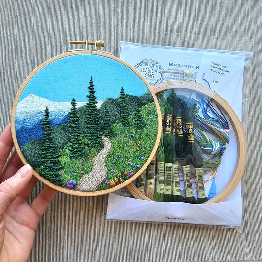 "Happy Trails" Landscape Embroidery Kit