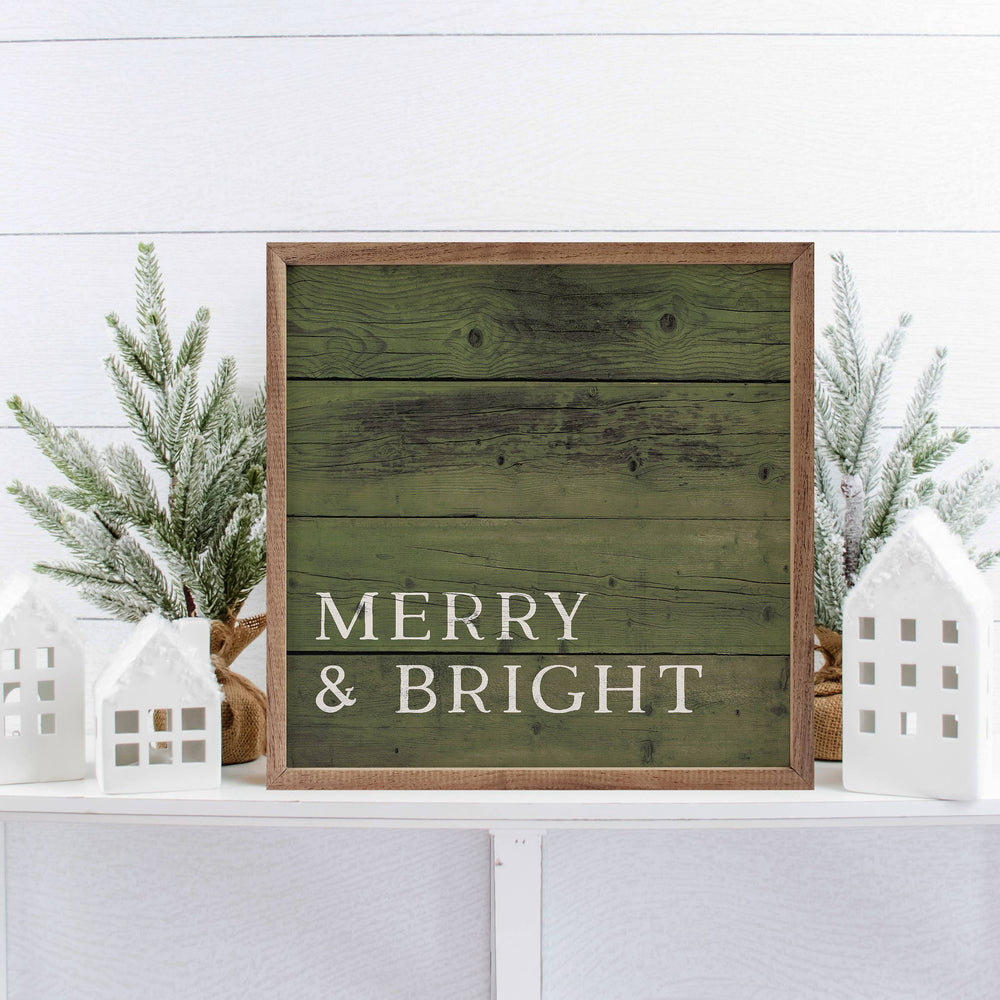 Merry And Bright Wooden Sign