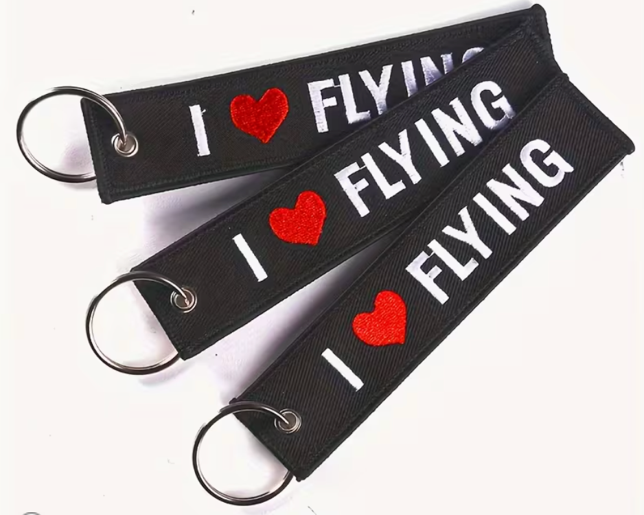 "I Love Flying" Keychain