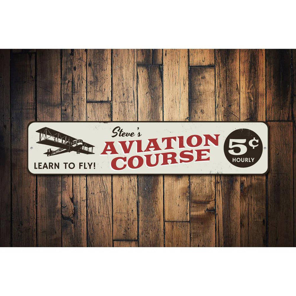 Aviation Course Metal Sign