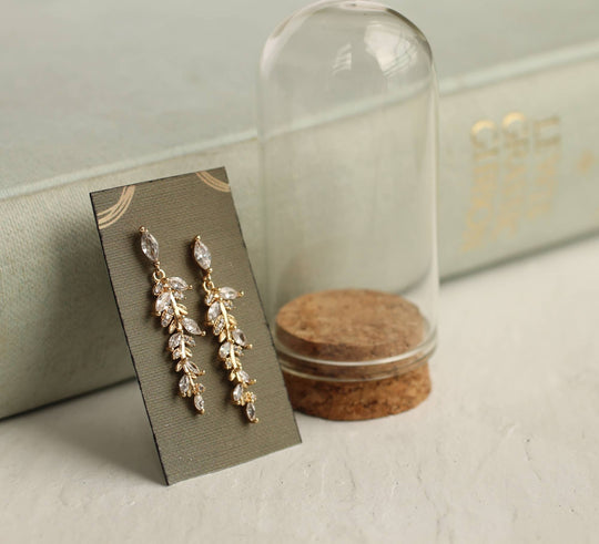 Feather Fern Drop Earrings