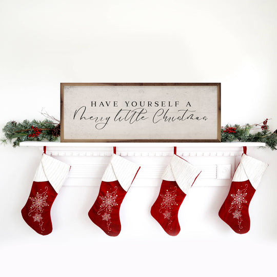 Merry Little Christmas Wooden Sign