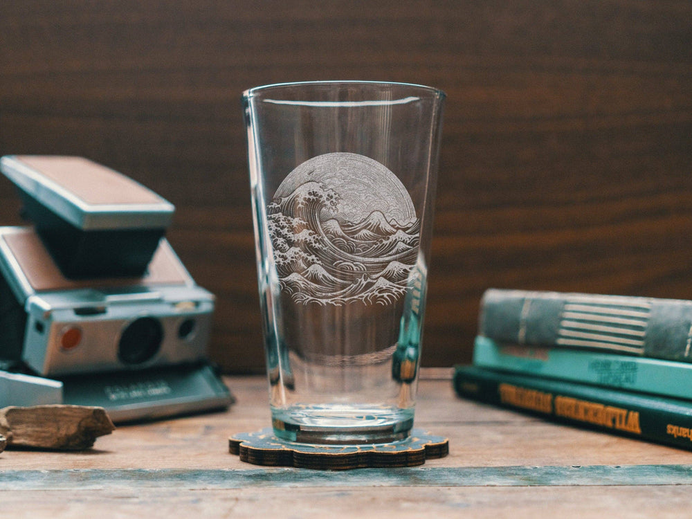 Ocean Wave Scene Glasses