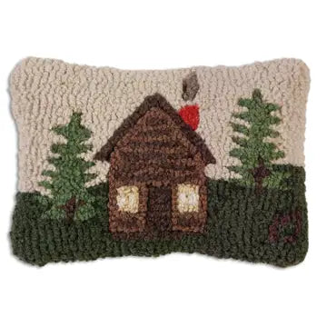 Decorative Alaska-Themed Handhooked Pillows