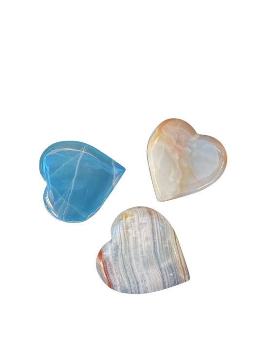 Glacier Blue Stone Heart