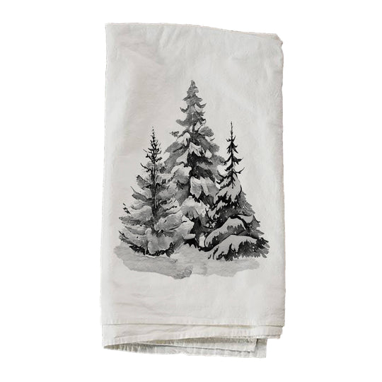 Snowy Pines Decorative Towel