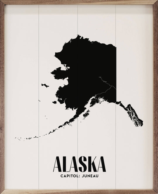 Alaska State Wooden Sign